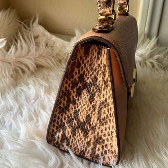 Coach Snake Embossed Trim Pepper Satchel - Picture 7 of 11